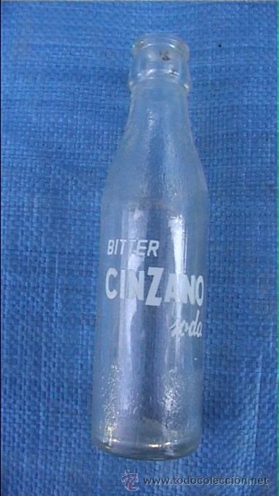 Botellas antiguas: BOTELLA CINZANO SODA BITTER 14CM - Foto 1