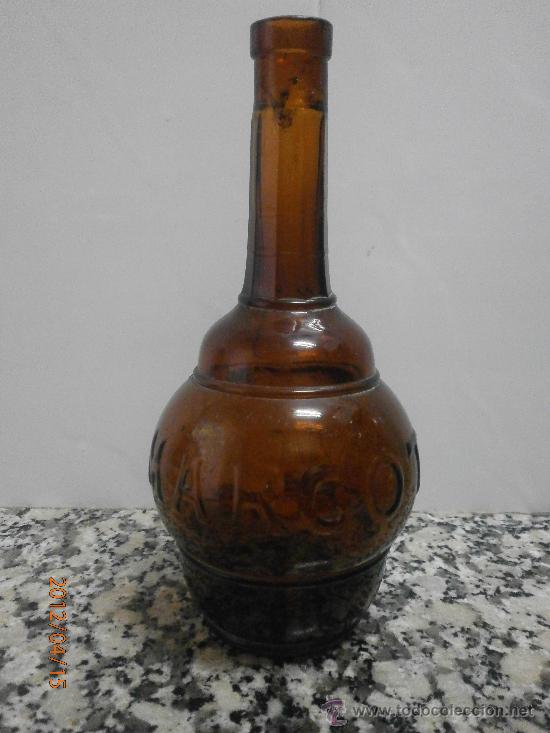 Botellas antiguas: BOTELLA MARGOT LETRAS EN RELIEVE - Foto 1