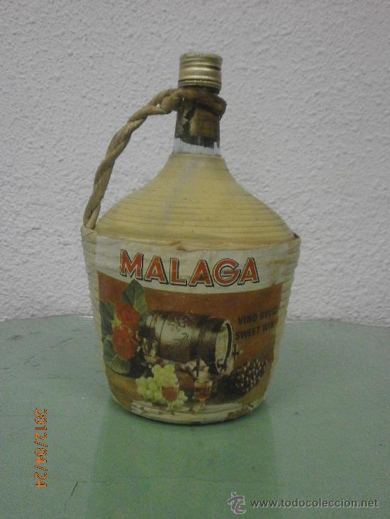 Botellas antiguas: GARRAFA VINO DULCE MALAGA - Foto 1