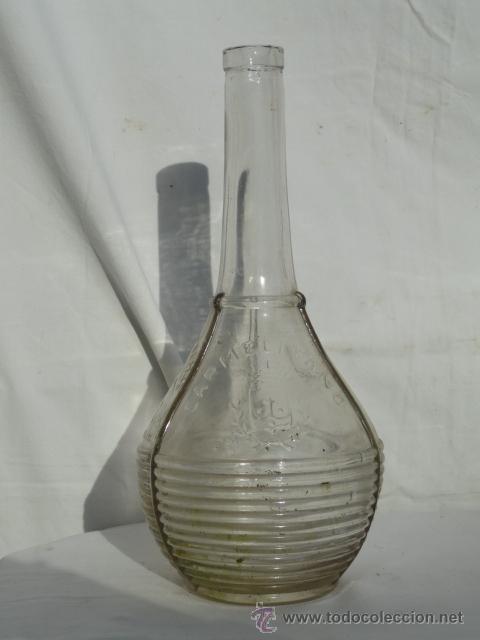 Botellas antiguas: LOTE DE 4 BOTELLAS DE CRISTAL. - Foto 2