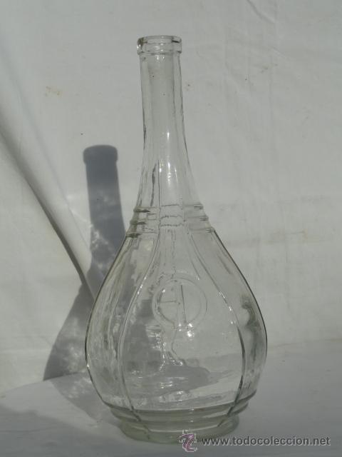 Botellas antiguas: LOTE DE 4 BOTELLAS DE CRISTAL. - Foto 3