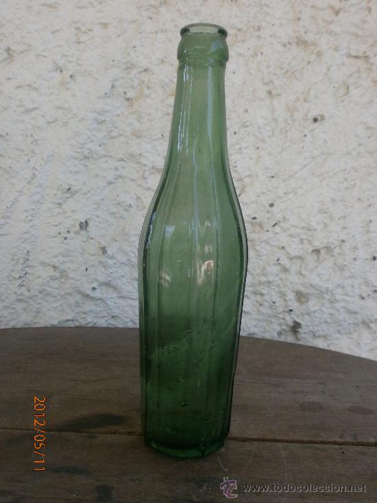 Botellas antiguas: BOTELLA CRISTAL VERDE - Foto 1
