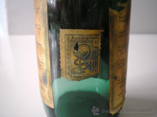 Botellas antiguas: BOTELLA DE AGUA OXIGENADA FORET - Foto 2