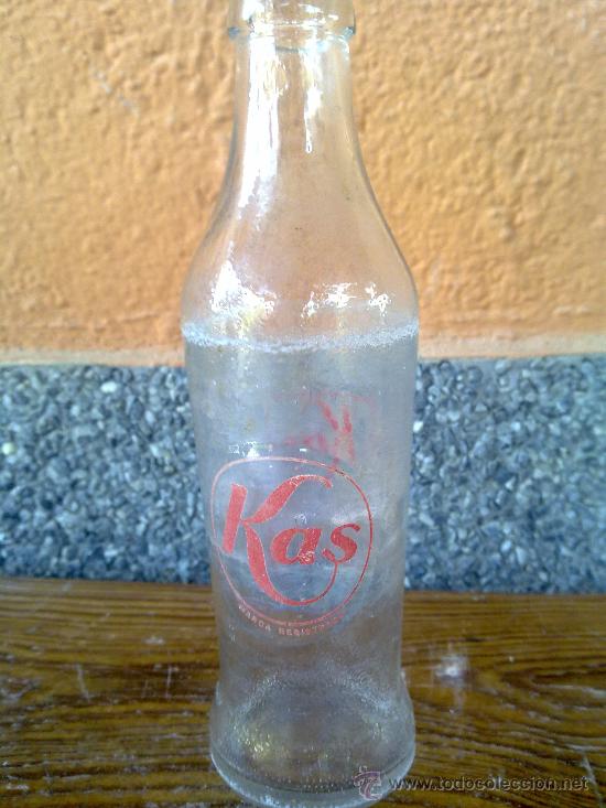 Botellas antiguas: antigua botella de kas, serigrafiada . 225 cc - Foto 1