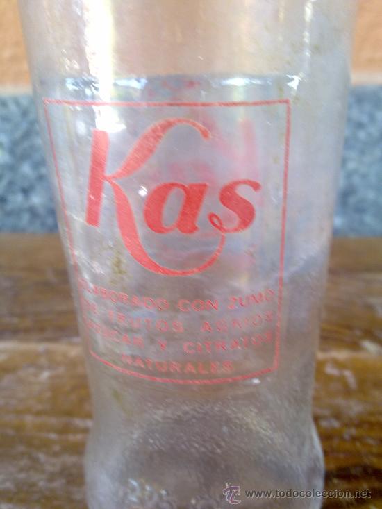 Botellas antiguas: antigua botella de kas, serigrafiada . 225 cc - Foto 2