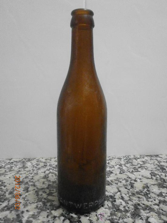 Botellas antiguas: BOTELLA MARTIN ANTWERP  LETRAS EN RELIEVE CERCA DE LA BASE - Foto 1
