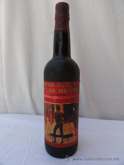 Botellas antiguas: BOTELLA DE VINO DULCE LOS MONTES. - Foto 1