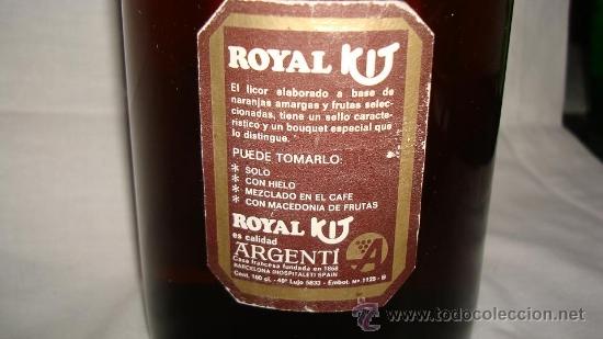 Botellas antiguas: BOTELLA ANTIGUA DE LICOR ROYAL KIT - Foto 2