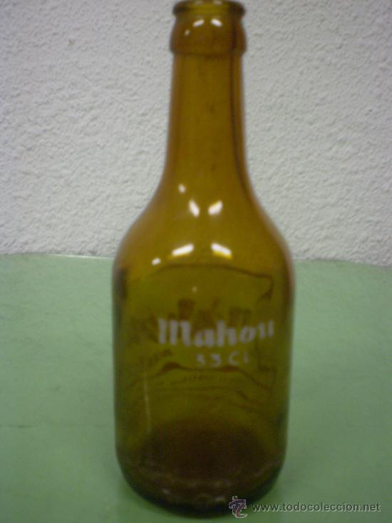 Botellas antiguas: BOTELLA CERVEZA MAHOU MADRID - Foto 2