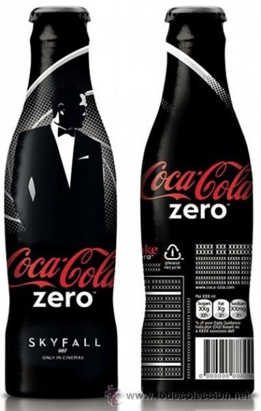 Botellas antiguas: Botella Coca Cola Zero edici&oacute;n limitada James Bond 007 Skyfall - Foto 1