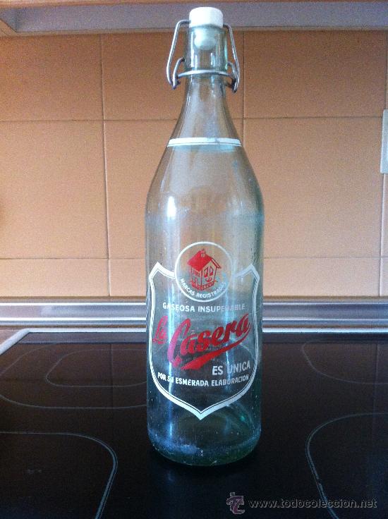Botellas antiguas: BOTELLA LA CASERA ORIGINAL DE EPOCA EN - Foto 1