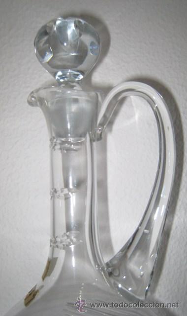 Botellas antiguas: Jarra Cristal Roca tallada con base en plata - Foto 4