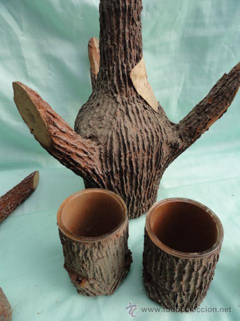 Botellas antiguas: BOTELLA CON VASOS DE WHISKY ESCOC&Eacute;S. - Foto 3