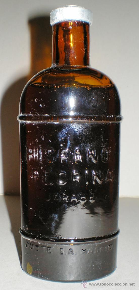 Botellas antiguas: ANTIGUO FRASCO DE JARABE - HISPANO FEDRINA. - Foto 3