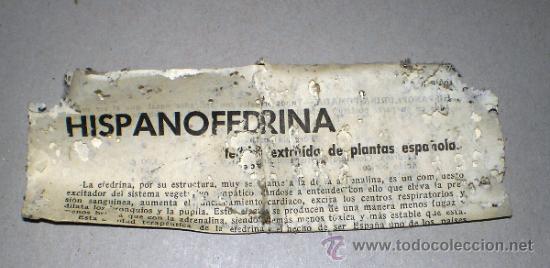 Botellas antiguas: ANTIGUO FRASCO DE JARABE - HISPANO FEDRINA. - Foto 5