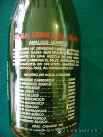 Botellas antiguas: Botella de litro serigrafiada Cabreiro&aacute; Ver&iacute;n - Foto 2