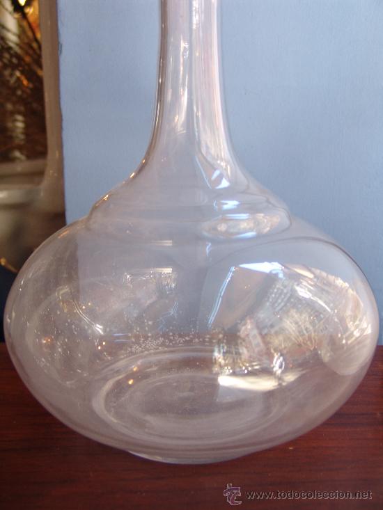 Botellas antiguas: PAREJA DE BOTELLAS DE CRISTAL - Foto 2