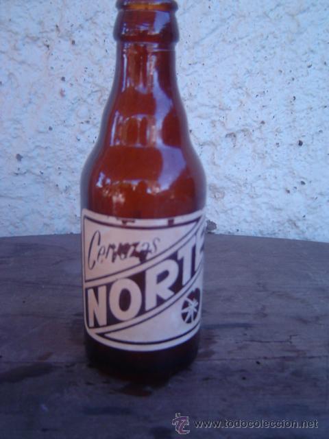 Botellas antiguas: BOTELLIN DE CERVEZA NORTE - Foto 1