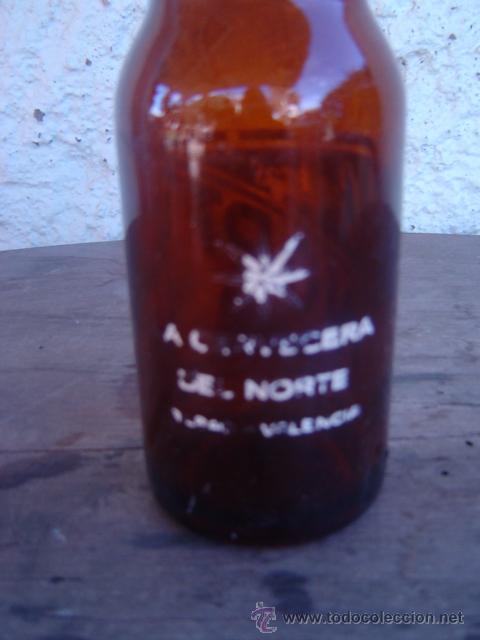 Botellas antiguas: BOTELLIN DE CERVEZA NORTE - Foto 3