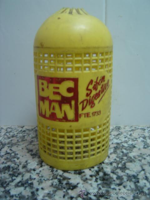 Botellas antiguas: FUNDA DE SIFON  BEC - MAN PLASTICO - Foto 1