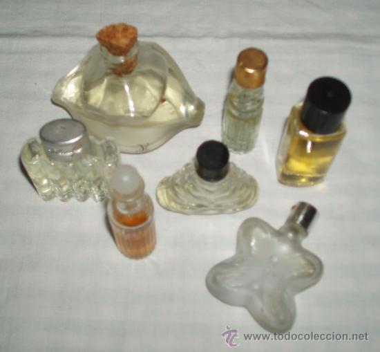 Botellas antiguas: conjunto de 6 botellines de perfume para coleccion - Foto 1