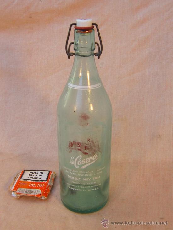Botellas antiguas: BOTELLA DE GASEOSA LA CASERA - Foto 2