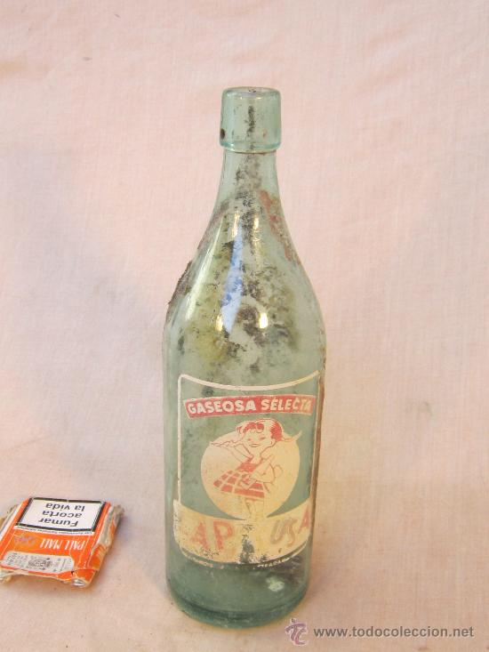 Botellas antiguas: BOTELLA DE GASEOSA LA PITUSA - Foto 1