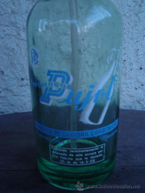 Botellas antiguas: SIFON ESPUMOSOS PUJOL - Foto 2