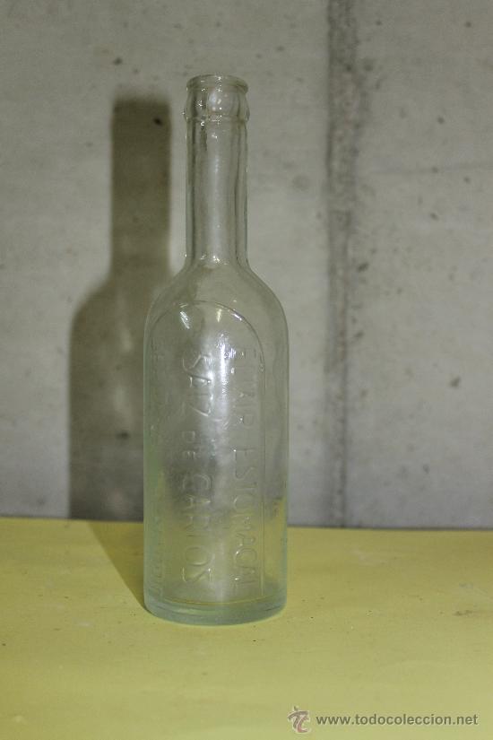 Botellas antiguas: Antigua botella elixir estomacal MADRID - Foto 1