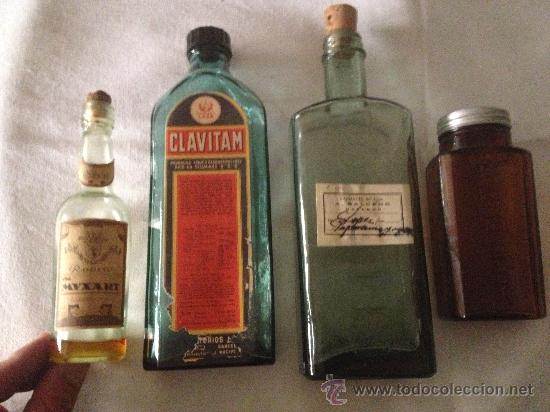 Botellas antiguas: BOTELLAS DE MEDICAMENTOS - Foto 1