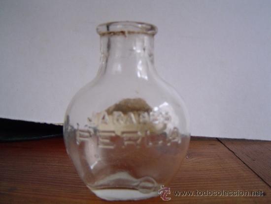 Botellas antiguas: Botellin para preparar bebida de jarabe Perla. - Foto 2