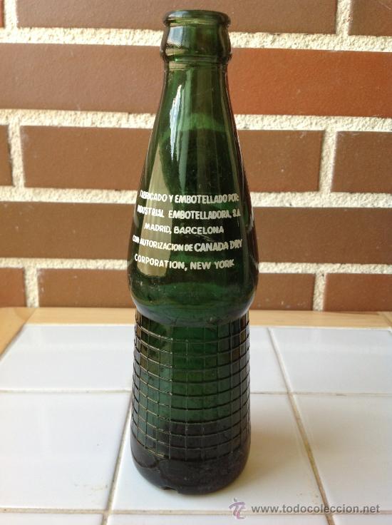 Botellas antiguas: ANTIGUA BOTELLA REFRESC&Oacute; CANAD&Aacute; DRY LIM&Oacute;N - Foto 2