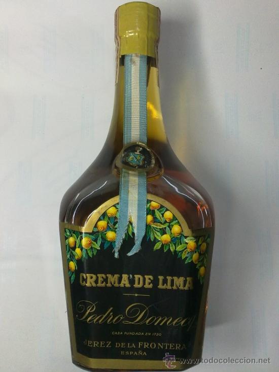 Botellas antiguas: LICOR DE CREMA DE LIMA - JEREZ - Foto 6