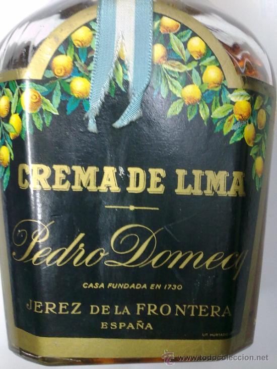 Botellas antiguas: LICOR DE CREMA DE LIMA - JEREZ - Foto 7