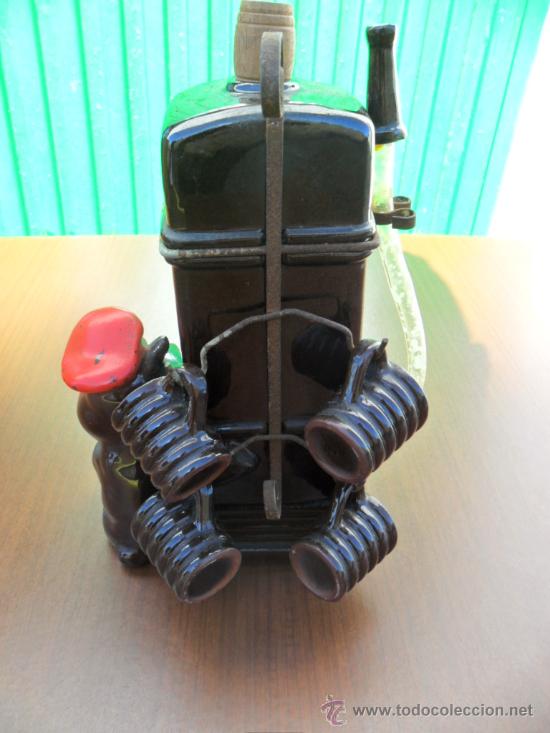 Botellas antiguas: botella con 4 vasitos en terracota - Foto 3