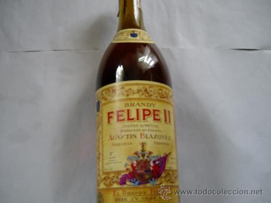 Botellas antiguas: BOTELLA BRANDY FELIPE II - Foto 2