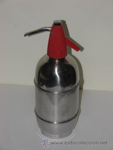 Botellas antiguas: SIF&Oacute;N  DE ACERO INOXIDABLE - Foto 2