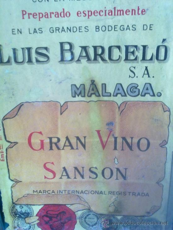 Botellas antiguas: Botella Gran Vino Sans&oacute;n Barcel&oacute; - Foto 1