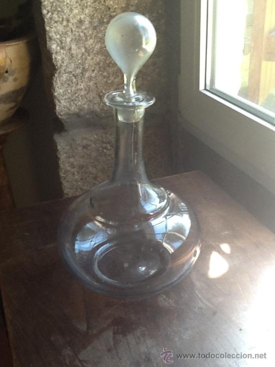 Botellas antiguas: BOTELLA ANTIGUA DE VIDRIO SOPLADO - Foto 1