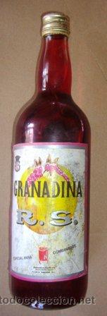 Botellas antiguas: Botella llena Granadina R.S. - Foto 1