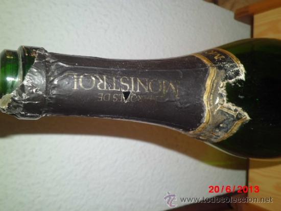 Botellas antiguas: BOTELLA GRANDE DE CAVA DE MARQUES DE MONISTROL - Foto 3