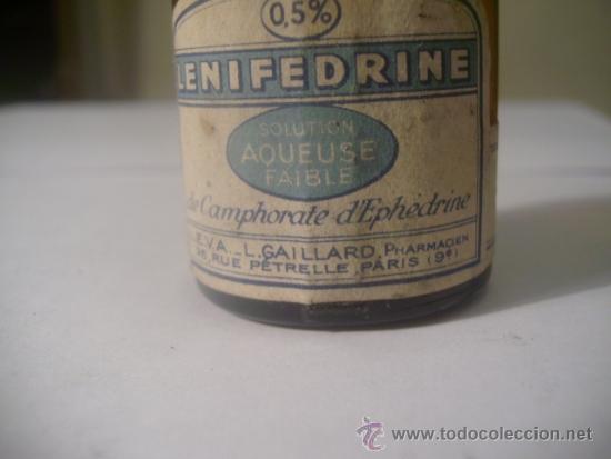 Botellas antiguas: FARMACIA BOTELLA ANTIGUA LENIFEDRINE - Foto 3
