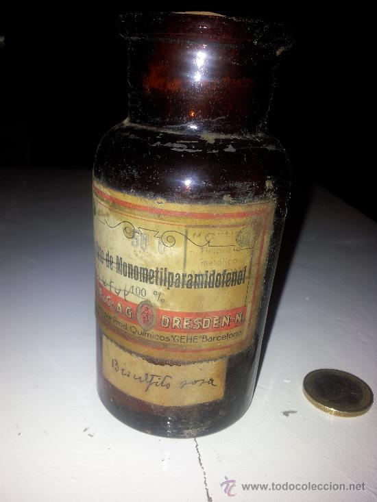 Botellas antiguas: manometilparamidofenol - Foto 1