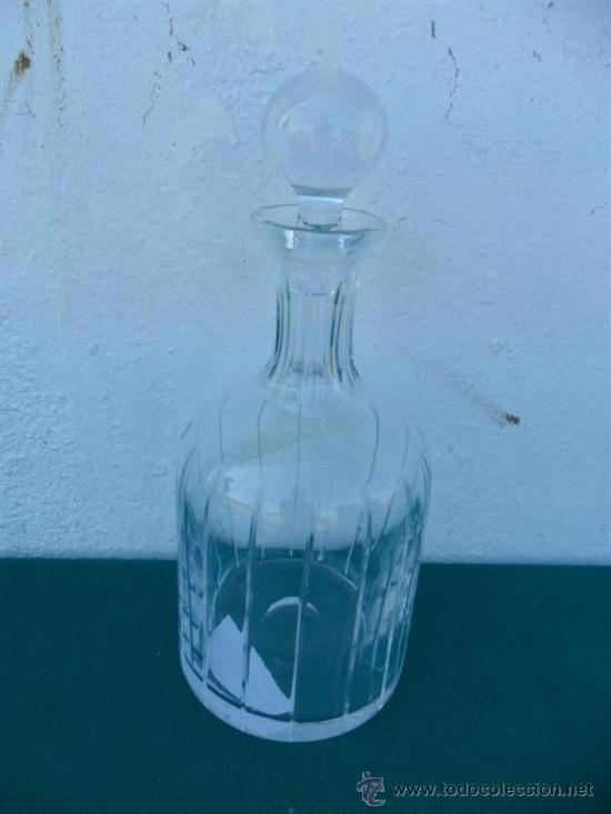 Botellas antiguas: botella de cristal para licor - Foto 1