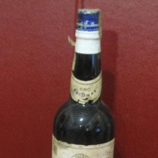 Botellas antiguas: BOTELLA DE VINO FINO PALOMAR. GONZALEZ RICO HERMANOS. JEREZ - XÉRÈS - SHERRY. CÁDIZ.