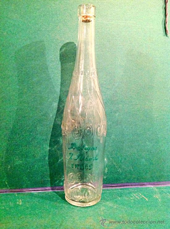 Botellas antiguas: BOTELLA BODEGAS J. ROBERT / RELIEVE / SITGES - Foto 2