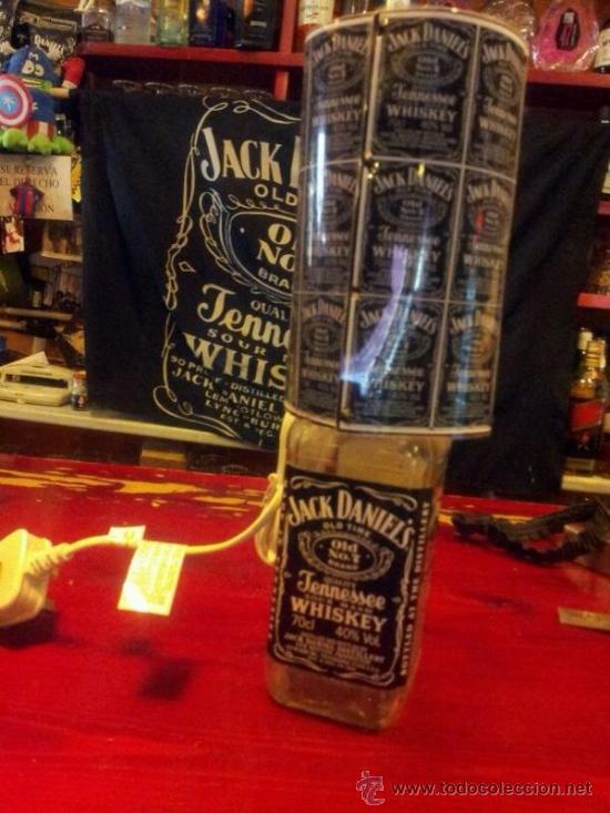 Botellas antiguas: L&aacute;mpara de Jack Daniels - Foto 1