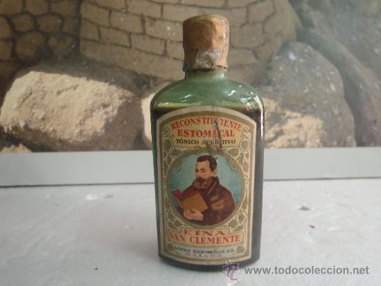Botellas antiguas: BOTELLIN KINA SAN CLEMENTE - Foto 1