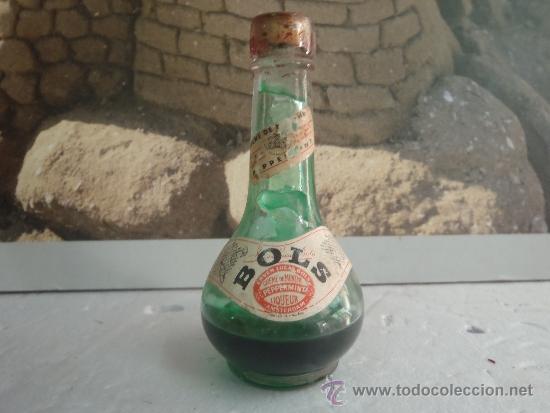 Botellas antiguas: BOTELLIN PIPERMIN BOLS - Foto 1