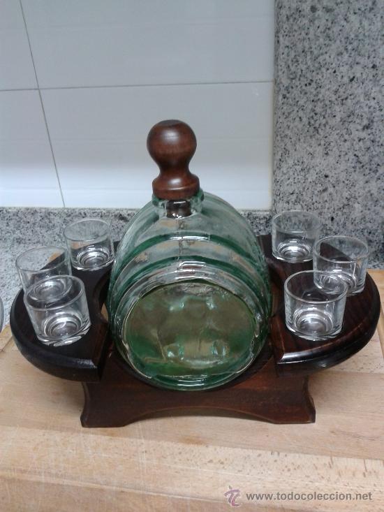Botellas antiguas: CONJUNTO LICORERA DE LOS A&Ntilde;OS 70 - Foto 1